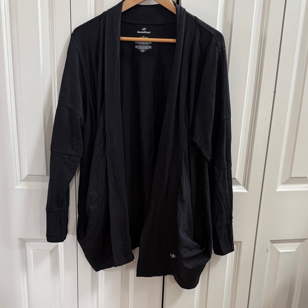 Women's Nordic Track Black Cotton Jacket Long Sleeved